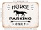 DECORATIVE METAL SIGN - Horse Parking Only - Vintage Rusty Look